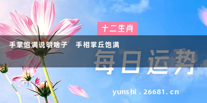 手掌饱满说明啥子 手相掌丘饱满